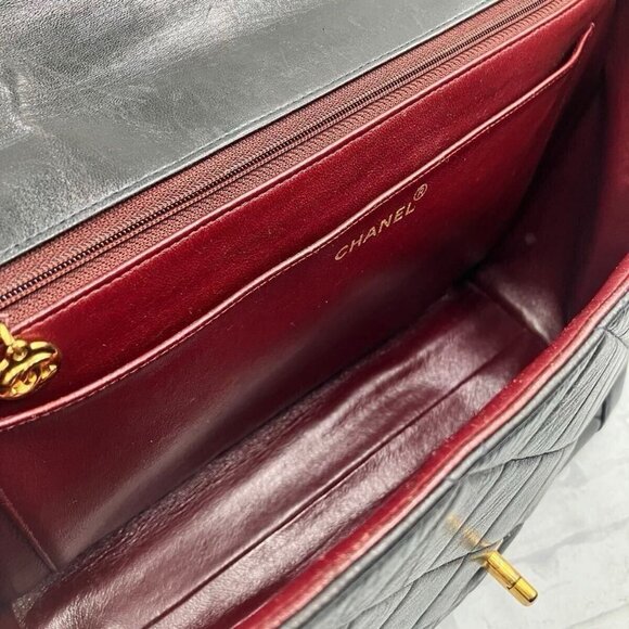 Authentic CHANEL Briefcase Business Bag 24K Vintage Lambskin Top Handle Handbag - Picture 10 of 14